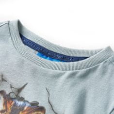 Vidaxl Detské tričko dlhý rukáv vlk svetlo modré 92