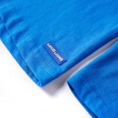 Vidaxl Detské tričko s dlhými rukávmi kobaltovo modré 116