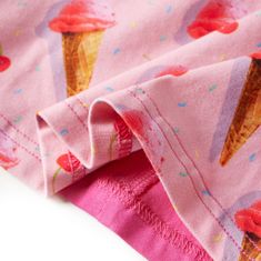 Vidaxl Detské šaty s potlačou zmrzliny žiarivo ružové 92