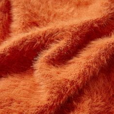 Vidaxl Detský pletený sveter pálený oranžový 92