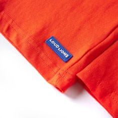 Vidaxl Detské tričko s dlhými rukávmi žiarivo oranžové 104