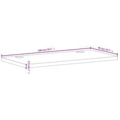 Vidaxl Doska stolíka 100x50x2,5 cm masívny buk