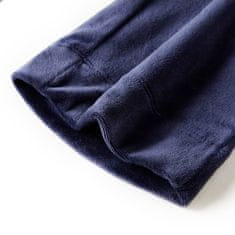 Vidaxl Detské nohavice zamatové tmavo modré 92