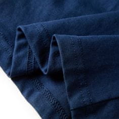 Vidaxl Detské tričko s dlhými rukávmi námornícke modré 104