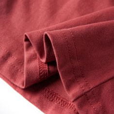 Vidaxl Detské tričko s dlhými rukávmi pálené červené 128
