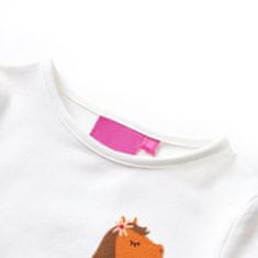 Vidaxl Detské tričko s dlhými rukávmi farba ľanu 104