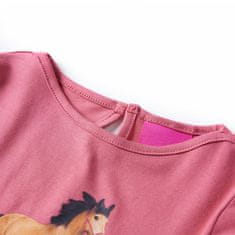 Vidaxl Detské tričko s dlhými rukávmi staroružové 116