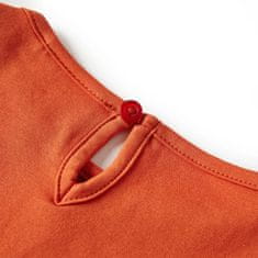 Vidaxl Detské tričko s dlhými rukávmi pálené oranžové 140