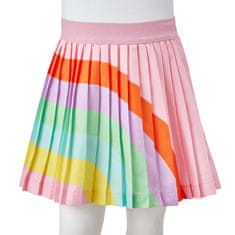Vidaxl Detská plisovaná sukňa svetloružová 128