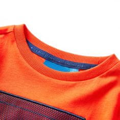 Vidaxl Detské tričko s dlhými rukávmi žiarivo oranžové 116