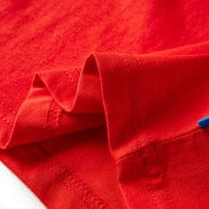 Vidaxl Detské tričko s dlhými rukávmi červené 104