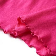 Vidaxl Detské tričko s dlhými rukávmi žiarivo ružové 116