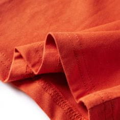 Vidaxl Detské tričko s dlhými rukávmi oranžové 104
