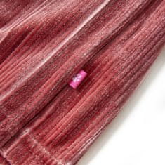 Vidaxl Detská plisovaná sukňa stredne tmavý odtieň ružovej 116