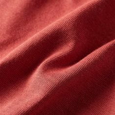 Vidaxl Detské tričko s dlhými rukávmi pálené červené 116