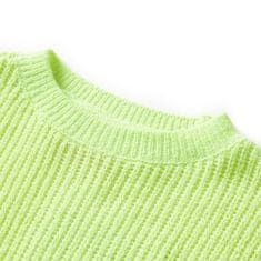 Vidaxl Detský pletený sveter neónovo žltý 116