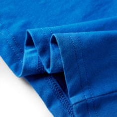 Vidaxl Detské tričko s dlhými rukávmi kobaltovo modré 104