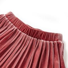 Vidaxl Detská plisovaná sukňa stredne tmavý odtieň ružovej 140