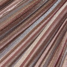 Vidaxl Detská plisovaná sukňa s trblietkami hnedá a ružová 128