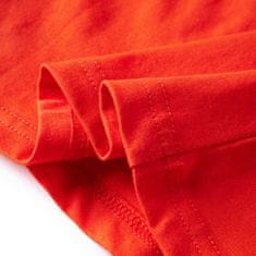 Vidaxl Detské tričko s dlhými rukávmi žiarivo oranžové 128
