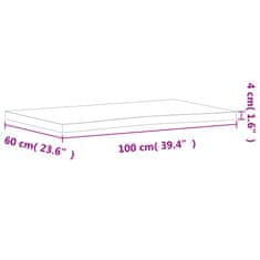 Vidaxl Stolová doska 100x(55-60)x4 cm masívny buk