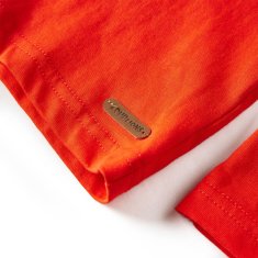 Vidaxl Detské tričko s dlhými rukávmi žiarivo oranžové 128