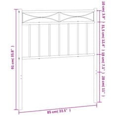 Vidaxl Kovové čelo postele čierne 80 cm