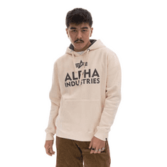 Alpha Industries  Mikina S Kapucňou S Penovou Potlačou Biela 3XL