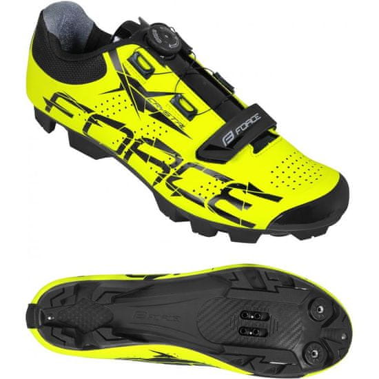 Force Cyklistické topánky MTB Crystal - yellow fluo