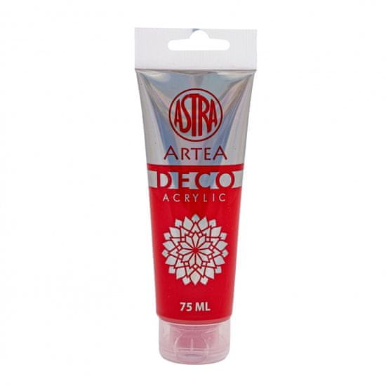 Astra ARTEA Deco, Akrylová farba 75ml, Bright Red / Jasná Červená, 309123004