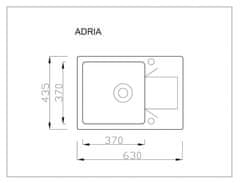 Halmar Granitový kuchynský drez Adria 63x43,5 cm - čierna