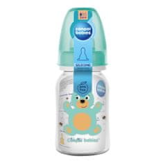 Canpol babies Fľaša s potlačou CUTE ANIMALS 120ml - zelená