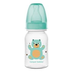 Canpol babies Fľaša s potlačou CUTE ANIMALS 120ml - zelená