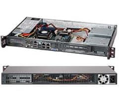 SuperMicro mini1U chassis, 1x 3,5&quot; fixed HDD (alebo s MCP-220-00044-0N 2x2,5&quot;), 200W (Gold) (Front panel)