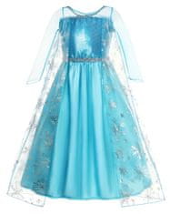 EXCELLENT Rozprávkové šaty s tyrkysovou vlečkou veľkosť 110 - Ice Princess