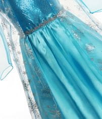EXCELLENT Rozprávkové šaty s tyrkysovou vlečkou veľkosť 110 - Ice Princess