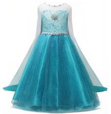 EXCELLENT Rozprávkové šaty tyrkysové s brošňou veľkosť 104 - Princess Elza