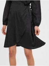 Vero Moda Čierne dámske zavinovacie šaty Vero Moda Sabi XS