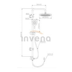 Invena Sprchový stĺp čierna (AU-03-D04-C)