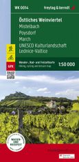 Východný Weinviertel, Mistelbach, Poysdorf, March, UNESCO kultúrna krajina Lednicko-valtický areál 1:50 000 / turistická a cykloturistická mapa