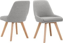 Danish Style Jedálenská stolička Rudi, textil, svetlo šedá