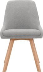 Danish Style Jedálenská stolička Rudi, textil, svetlo šedá