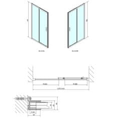 SAPHO EASY LINE sprchové dvere 1400mm, číre sklo EL1415 - Sapho