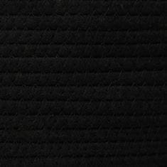 Vidaxl Úložný kôš s vekom čierny a béžový Ø37x50 cm bavlna