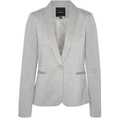 Vero Moda Dámsky blejzer VMHARUKIMO Slim Fit 10291043 Light Grey Melange (Veľkosť 34)