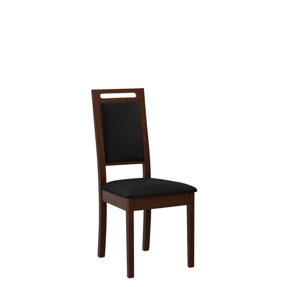 Veneti Čalúnená stolička do jedálne ENELI 15 - orech / čierna