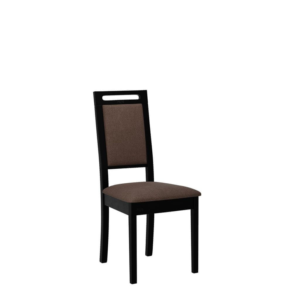 Veneti Čalúnená stolička do jedálne ENELI 15 - čierna / hnedá 2