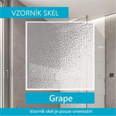 Mereo , Kora sprchový set: štvorcový kút 90x90x185 cm, biely ALU, sklo Grape, vanička, sifón, MER-CK34101ZN