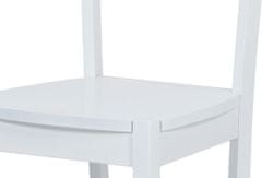 Autronic Jedálenská stolička celodrevená, biela AUC-004 WT