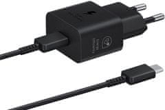 SAMSUNG nabíjecí adaptér USB-C 25W + kábel USB-C 1m, čierna